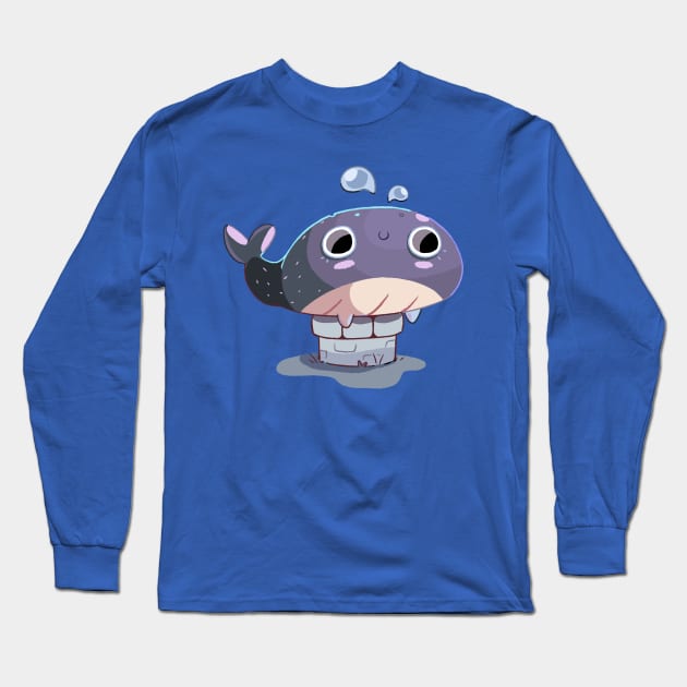 Whale and Well Long Sleeve T-Shirt by StickyAndSleepy